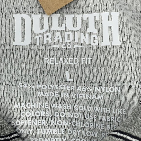 Men’s Duluth Trading Co Armachillo Cooling Short Sleeve Polo Shirt Gray L NWT - Picture 2 of 9